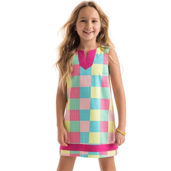 Vineyard Vines Pastel Whale Patchwork Shift Dress - Picture 9 of 9